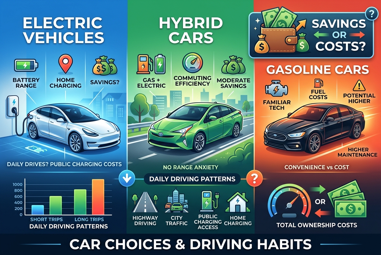 Why Your Driving Habits Decide If Electric, Hybrid, or Gas Fits You