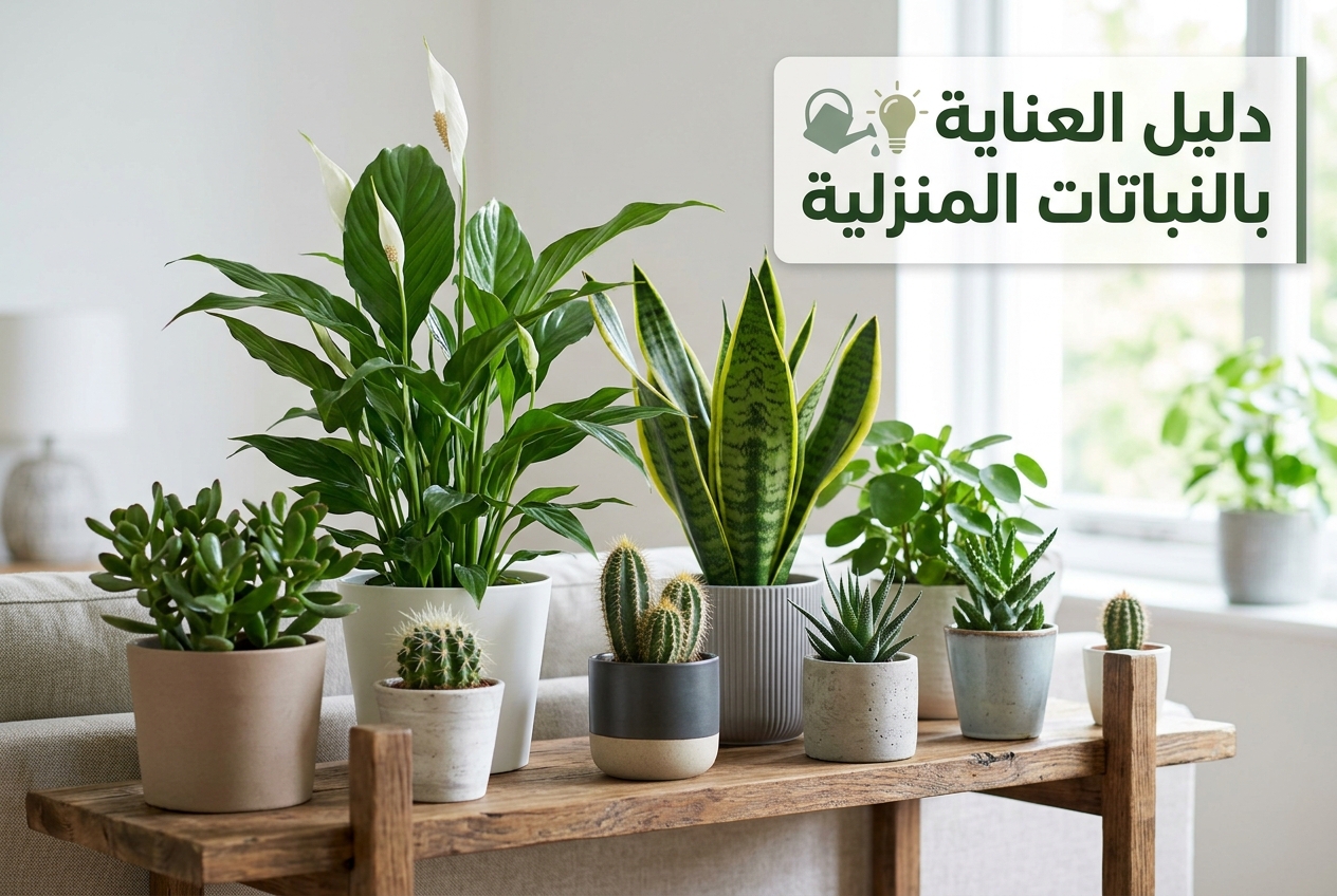 نباتات المنزل الشائعة وكيفية العناية بها