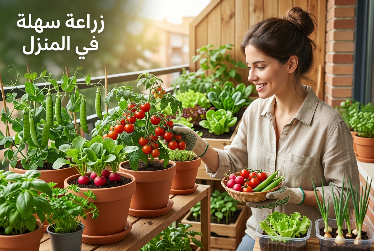 خضروات سهلة الزراعة في المنزل مع نصائح بسيطة