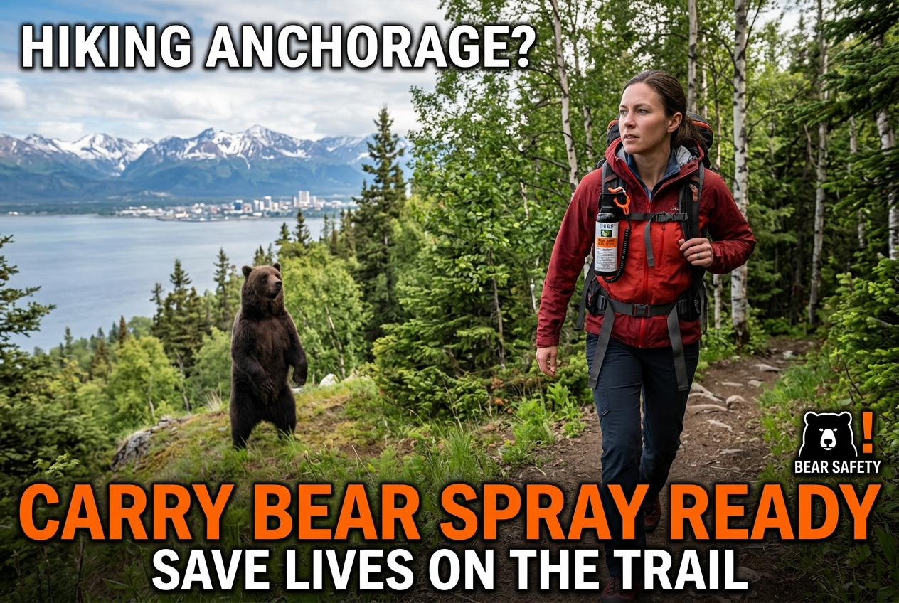 Llevar Spray para Osos Listo Salva Vidas al Hacer Senderismo en Anchorage