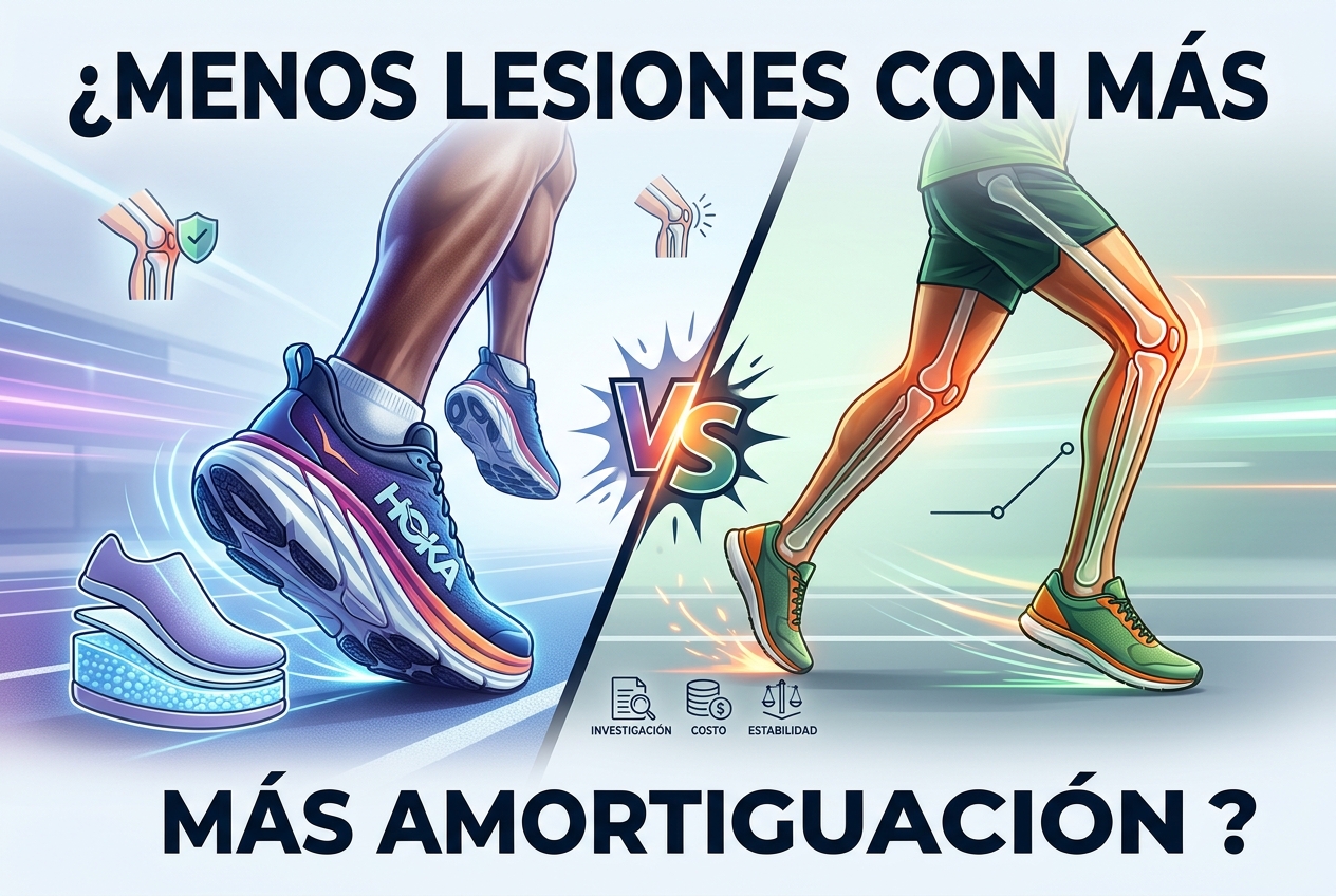 Más amortiguación en las zapatillas de correr puede no salvar tus rodillas