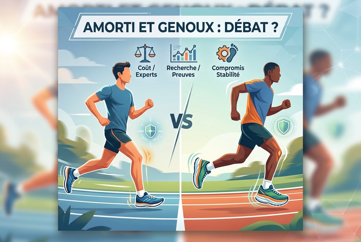 Plus d'amorti dans les chaussures de course ne protège pas forcément vos genoux