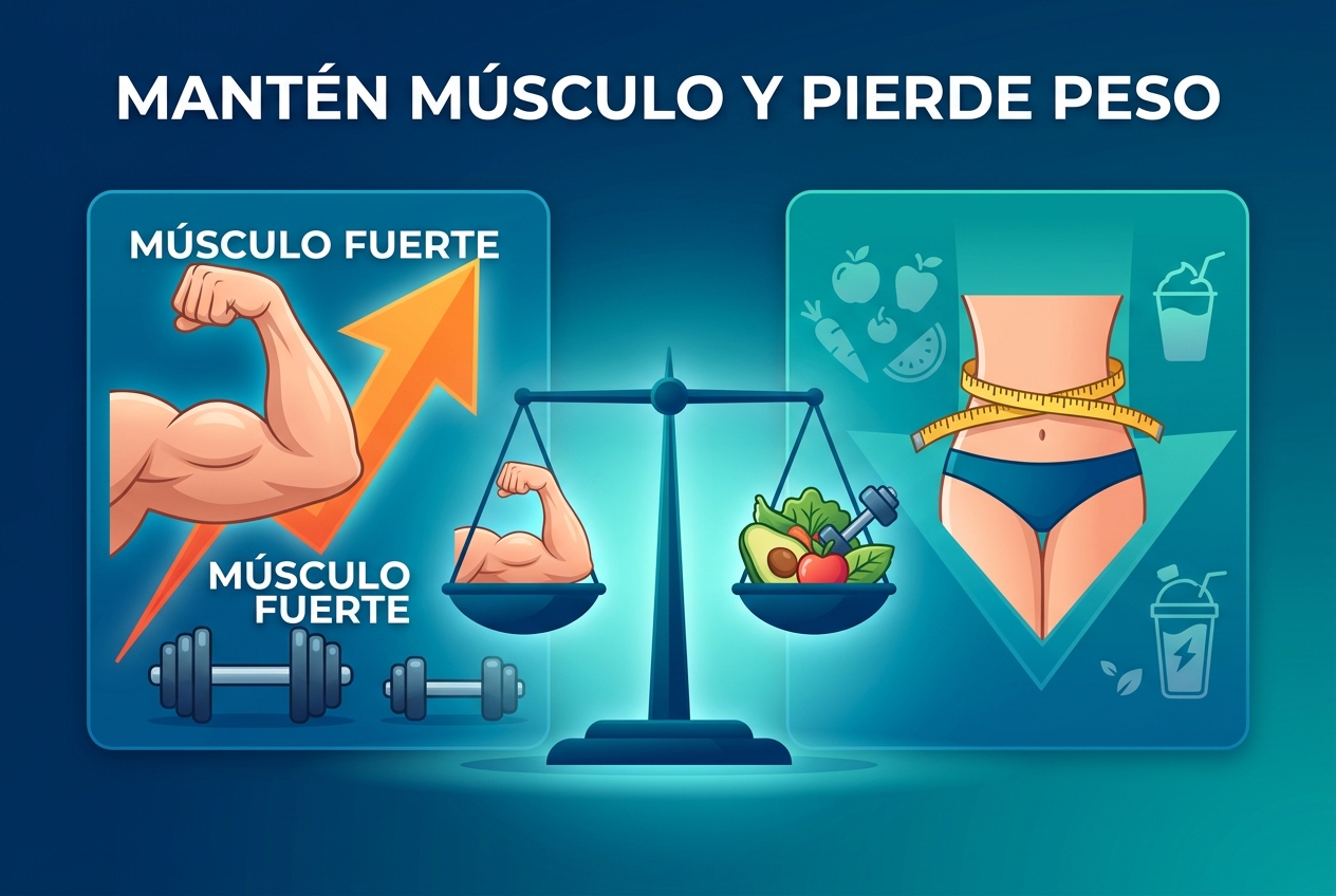 Cómo Mantener el Músculo Fuerte Mientras Pierdes Peso