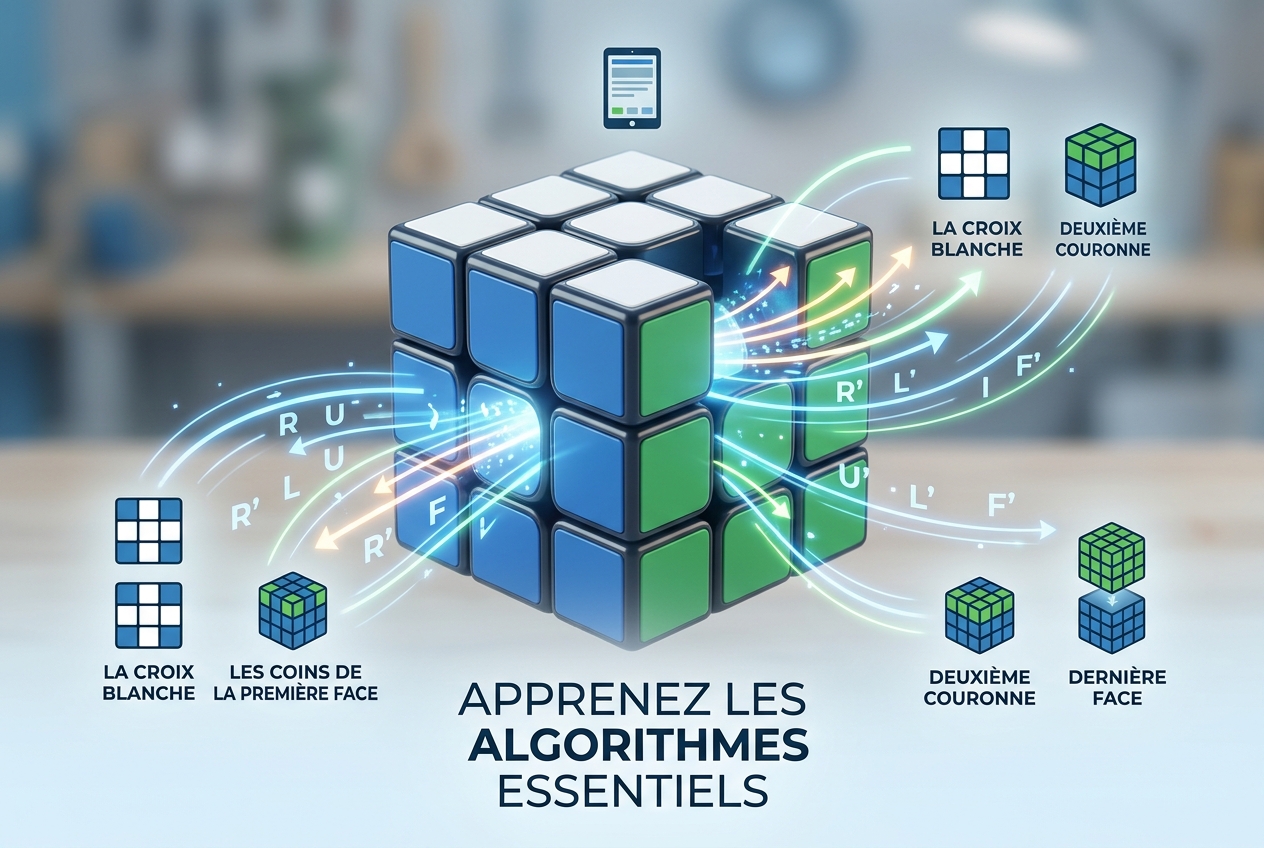 Collection d'algorithmes pour débutants en résolution du Rubik's Cube