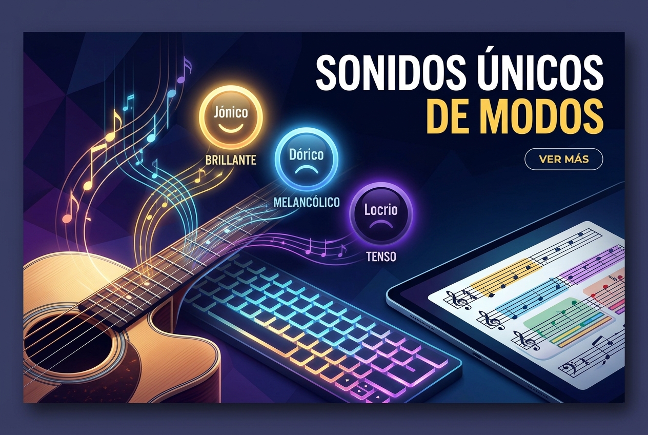 Escalas y Modos Musicales Esenciales con sus Sonidos Únicos