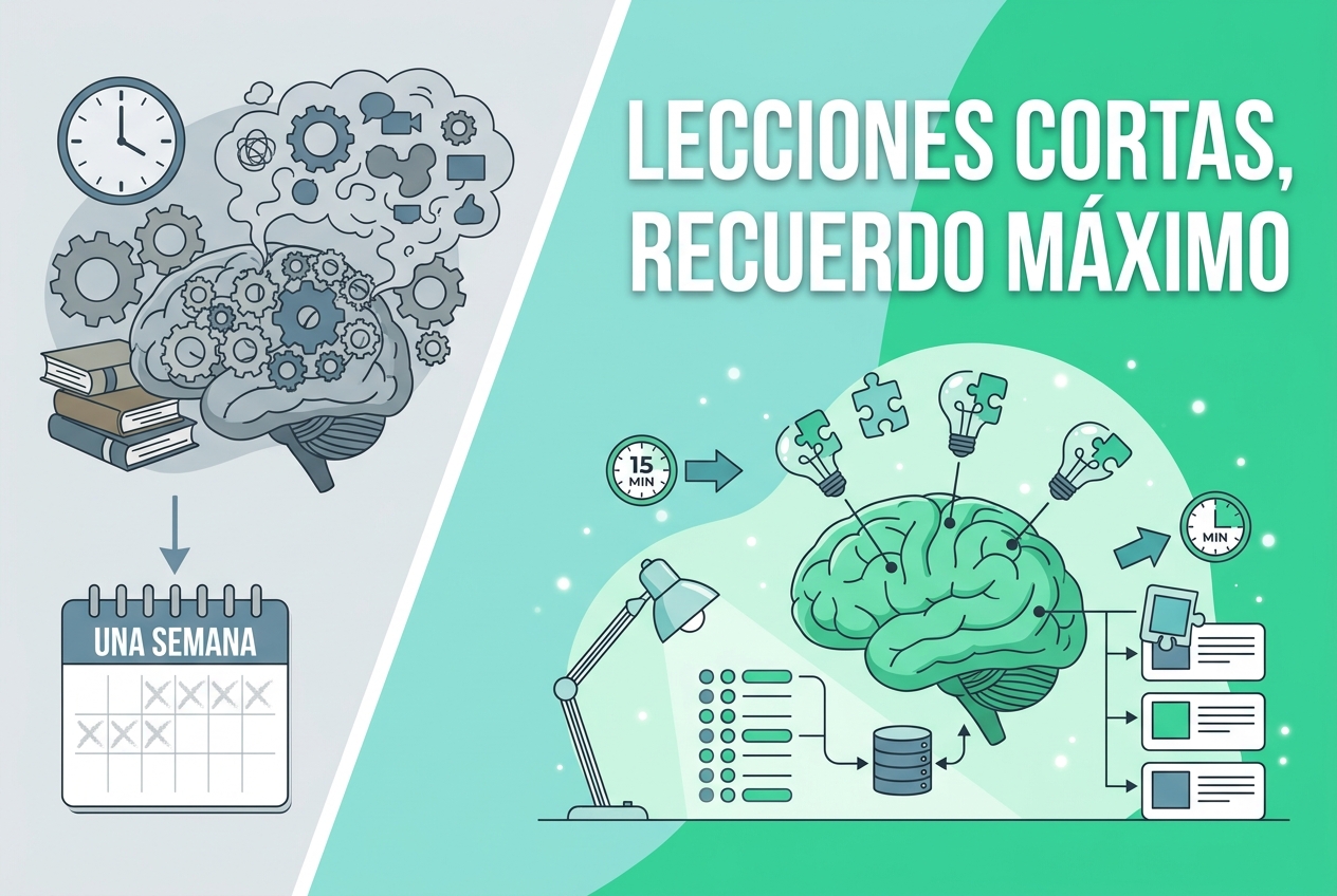 El aprendizaje corto y enfocado supera a los cursos tradicionales para recordar más