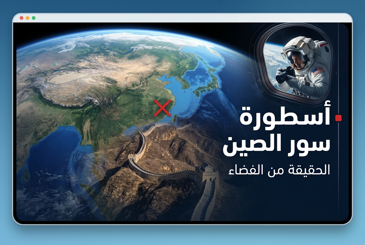 لا يمكنك رؤية سور الصين العظيم من الفضاء