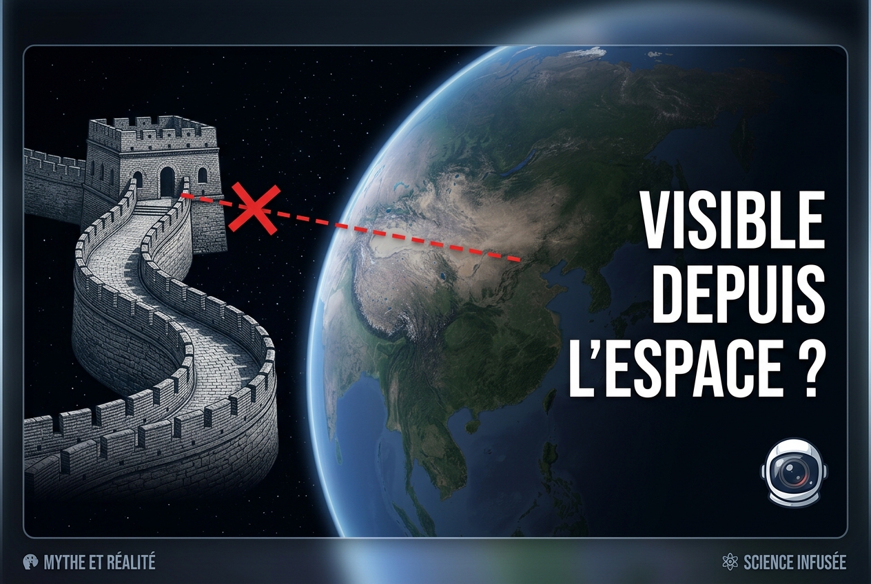 On ne peut pas voir la Grande Muraille depuis l'espace