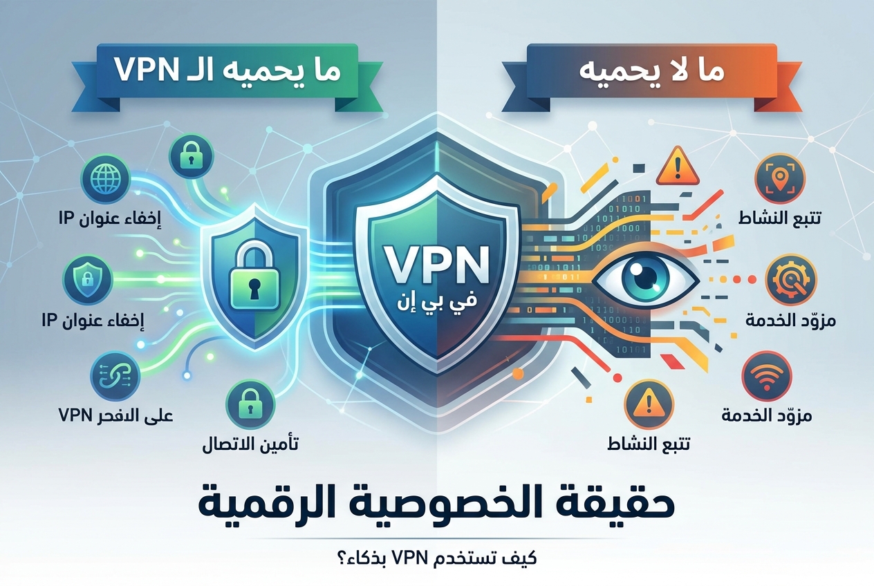 ما يحميه VPN حقًا، وما لا يحميه
