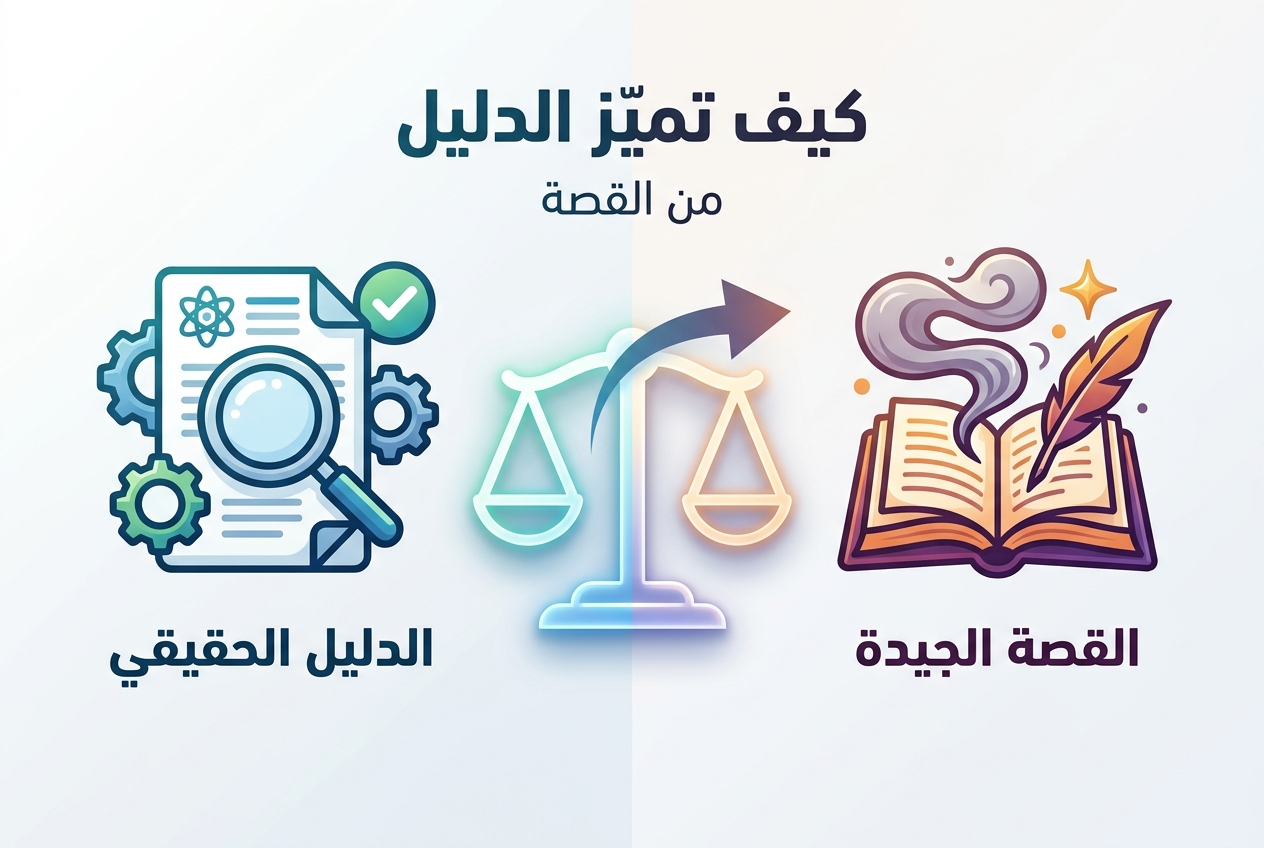 كيف تميّز الدليل الحقيقي من القصة الجيدة