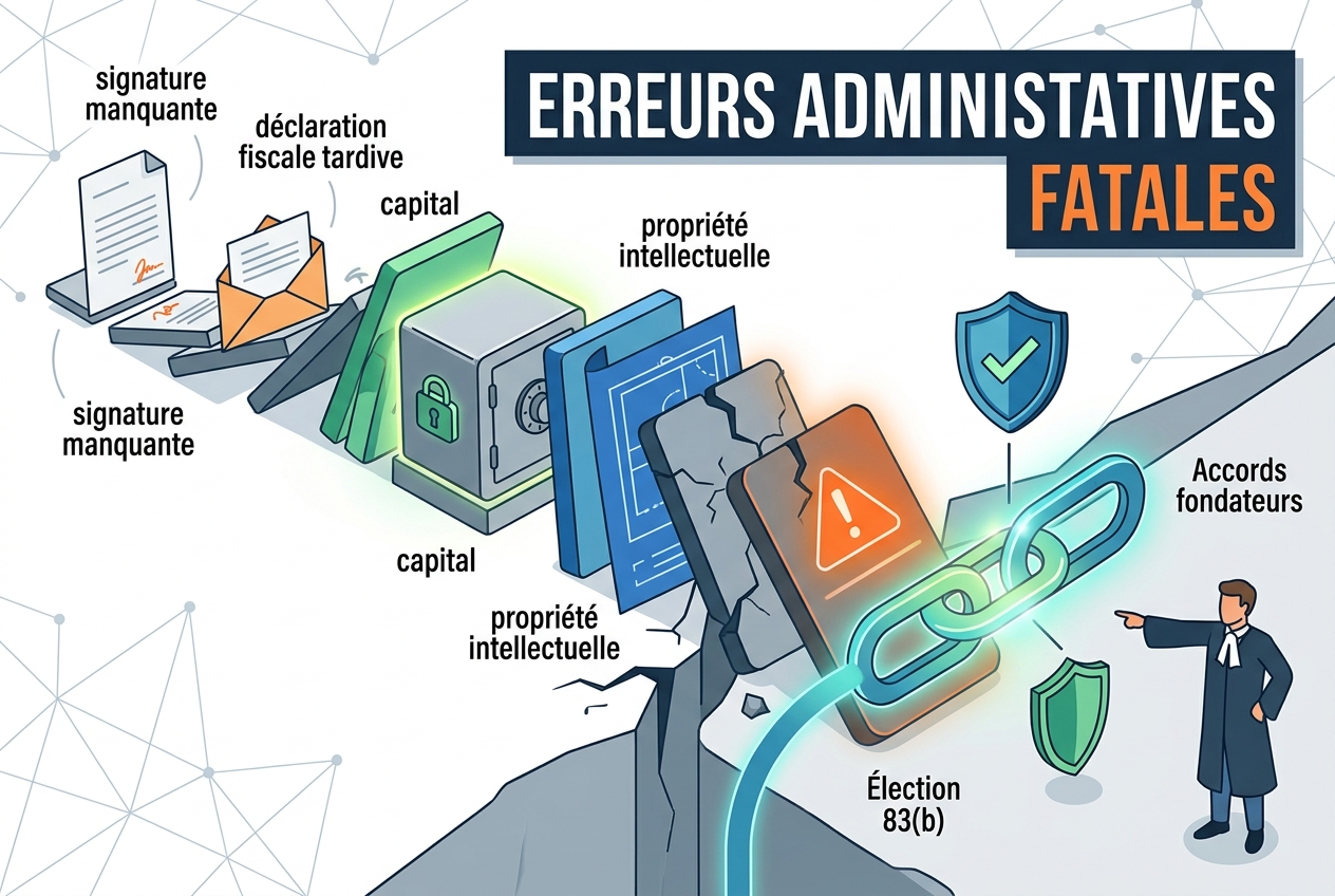 Les erreurs administratives qui coûtent leur entreprise aux fondateurs
