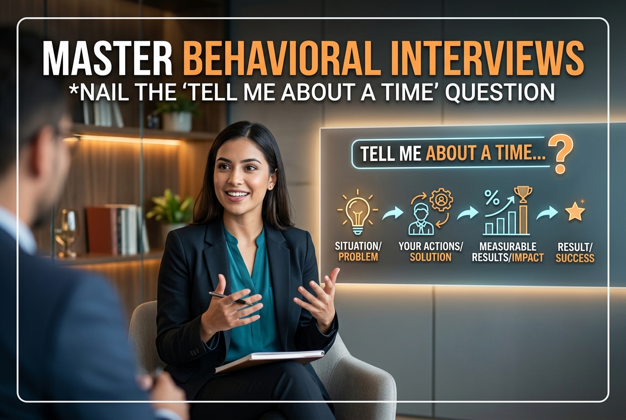 How to Answer 'Tell Me About a Time' Without Freezing in Behavioral Interviews