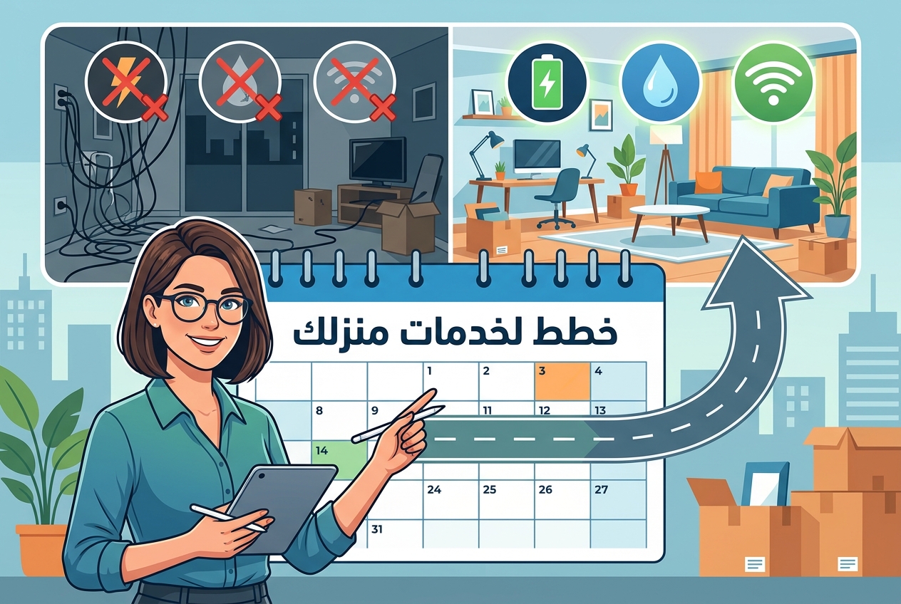 جدوِل خدمات المرافق قبل الانتقال لتجنب الفوضى والتكاليف الإضافية