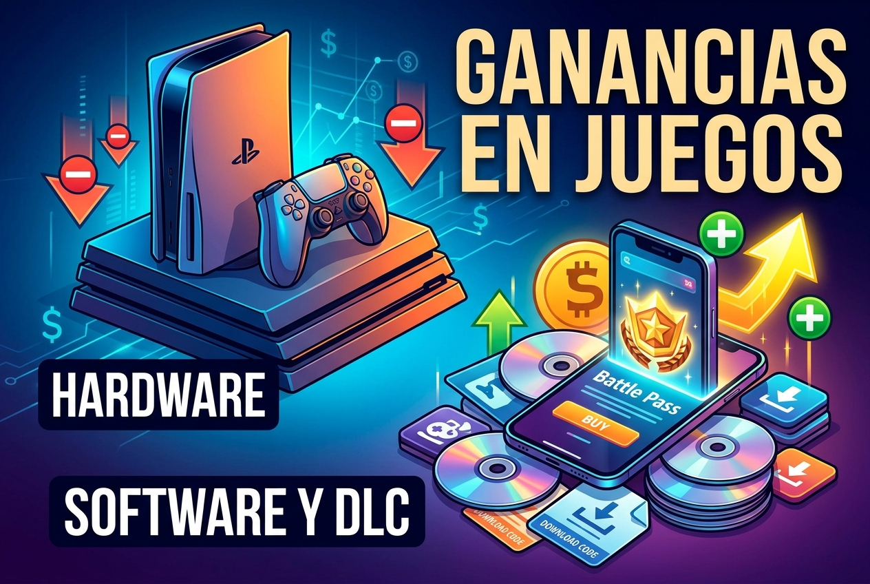 Los creadores de juegos dependen de las ventas de software, no del hardware, para ganar dinero
