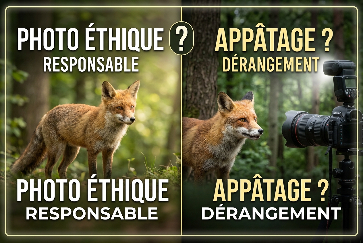 L'éthique de l'appâtage de la faune pour la photo parfaite