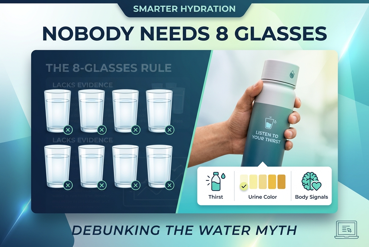Nobody Actually Needs Eight Glasses of Water a Day