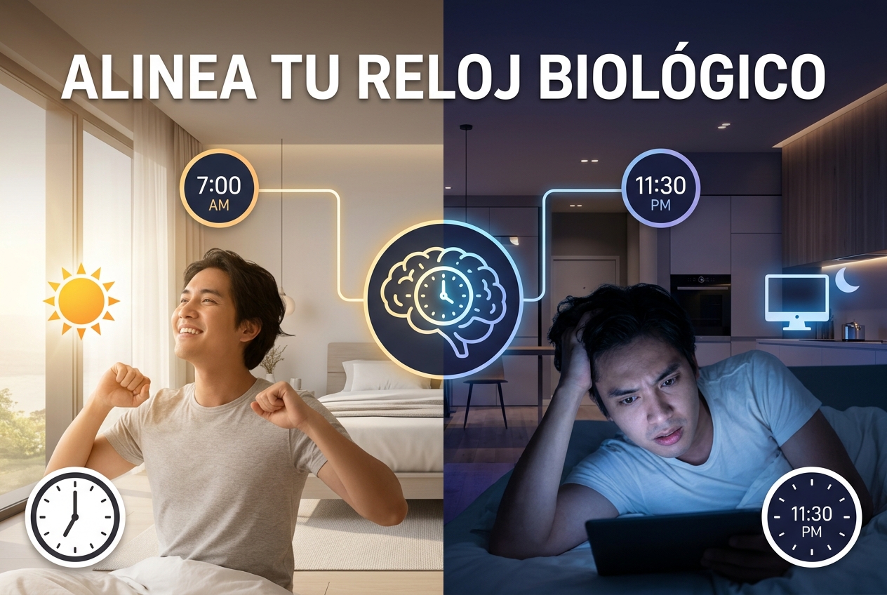 Tu reloj biológico funciona con la luz, no con la fuerza de voluntad