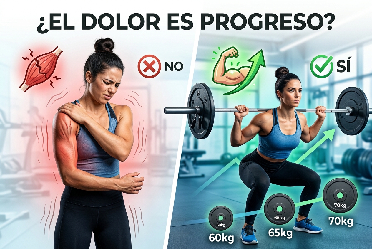 Los músculos adoloridos no prueban que tu entrenamiento funcionó