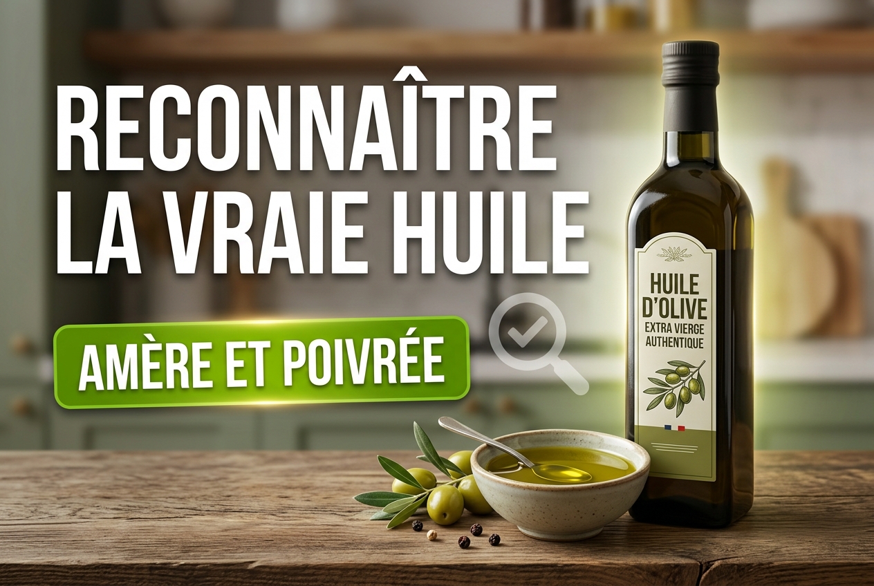 Amer et poivré signifie que votre huile d'olive est authentique