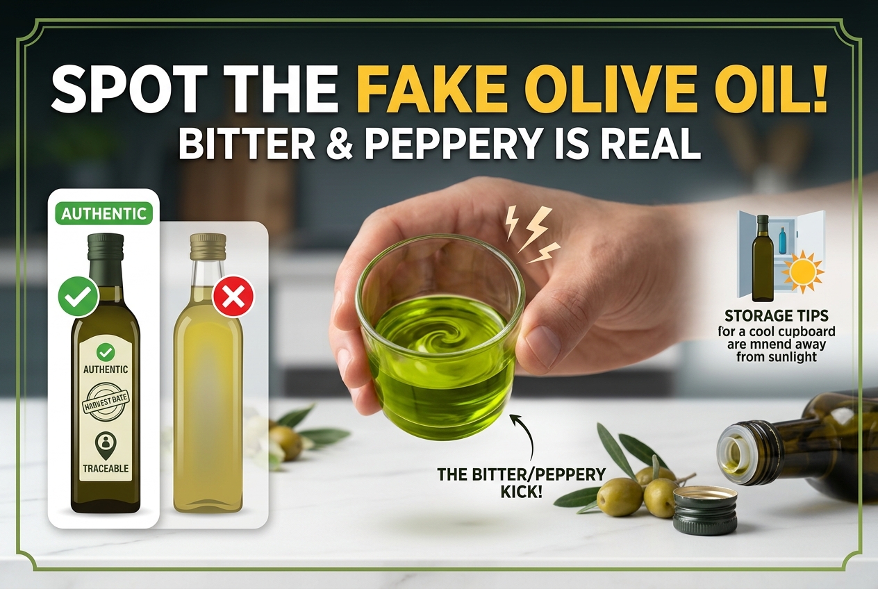 Bitter and Peppery Means Your Olive Oil Is the Real Thing