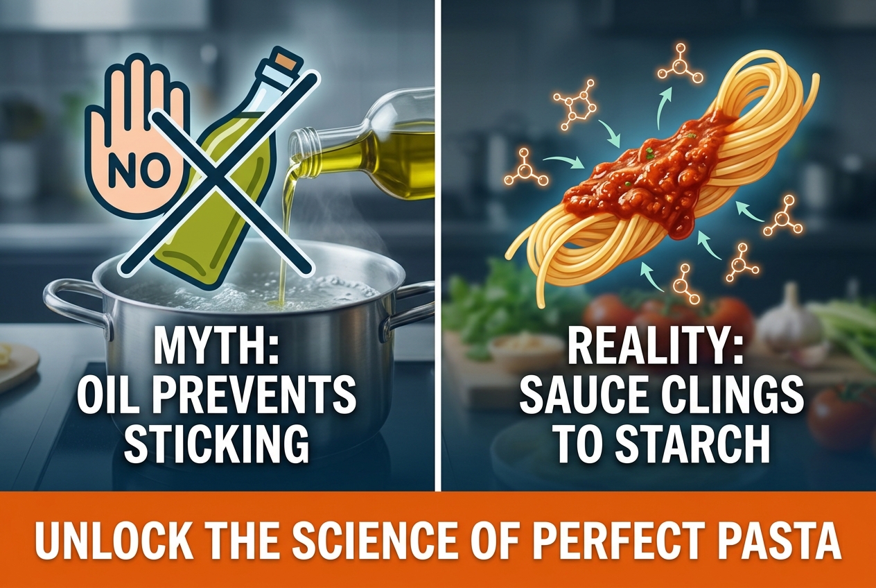 What the Oil in Your Pasta Water Actually Does