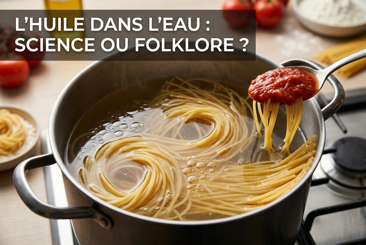 Ce que fait réellement l’huile dans l’eau de cuisson des pâtes