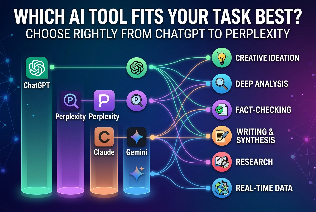 Which AI tool fits your task best from ChatGPT to Perplexity