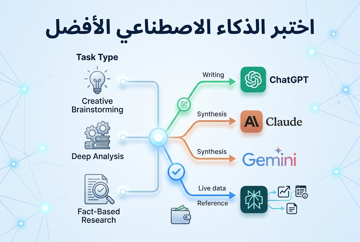 أي أداة ذكاء اصطناعي تناسب مهمتك من ChatGPT إلى Perplexity