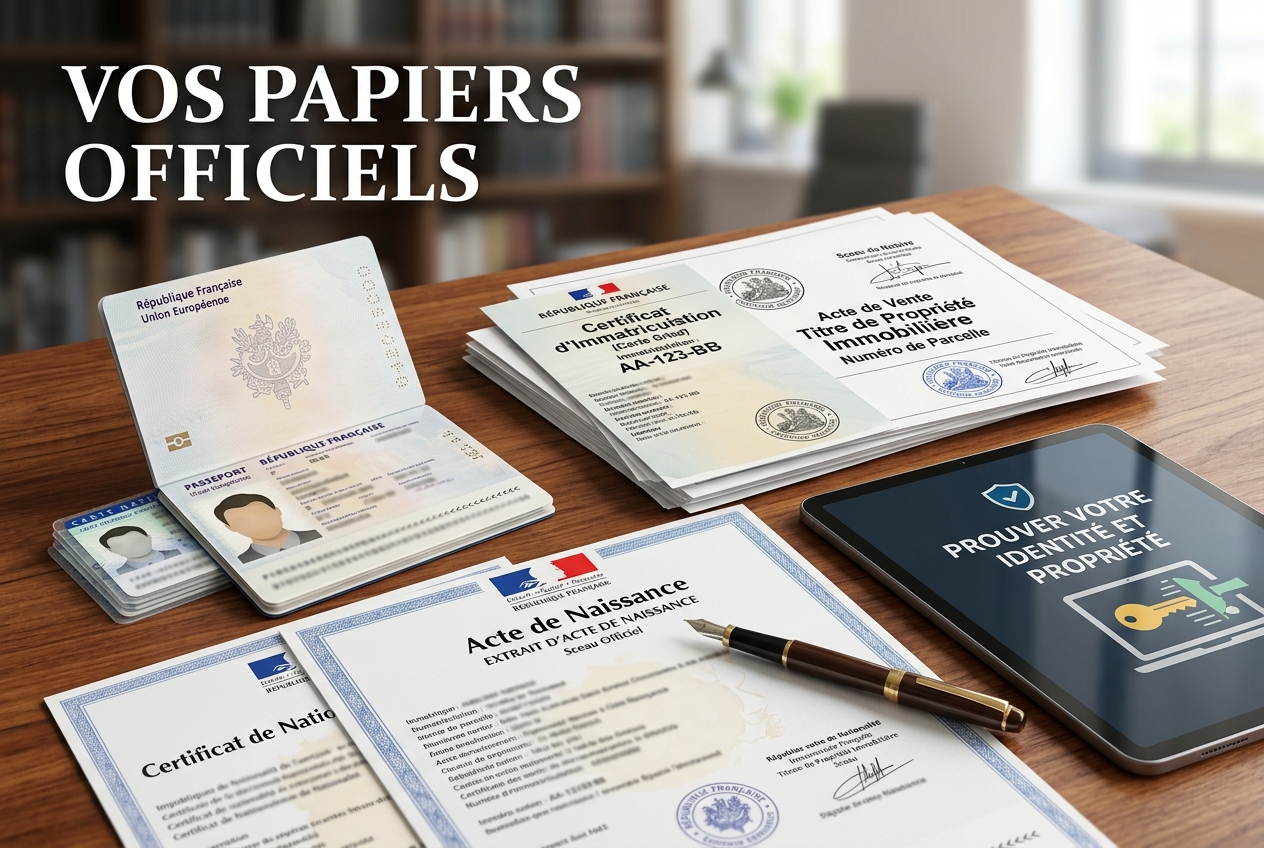 Les documents qui prouvent que vous êtes bien qui vous dites être