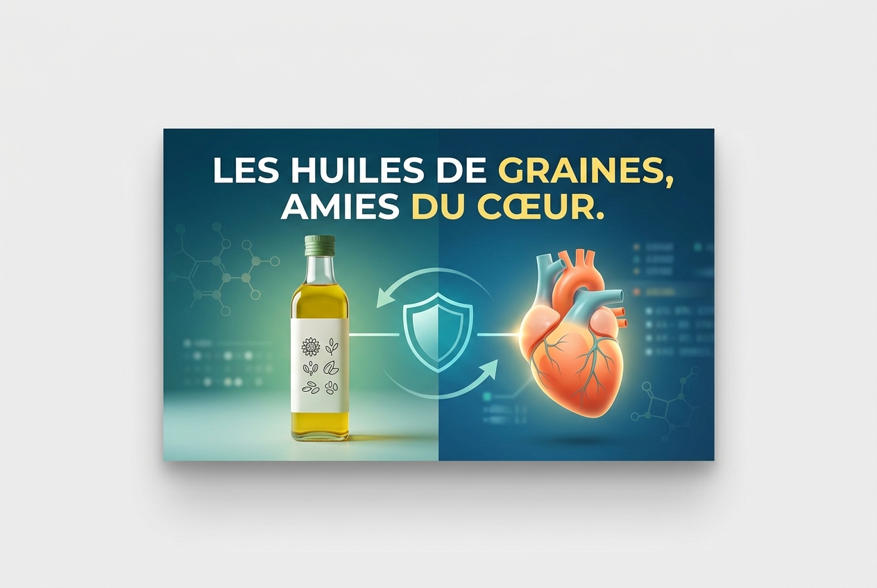 Les huiles de graines ne nuisent pas à votre cœur. Elles peuvent même l’aider