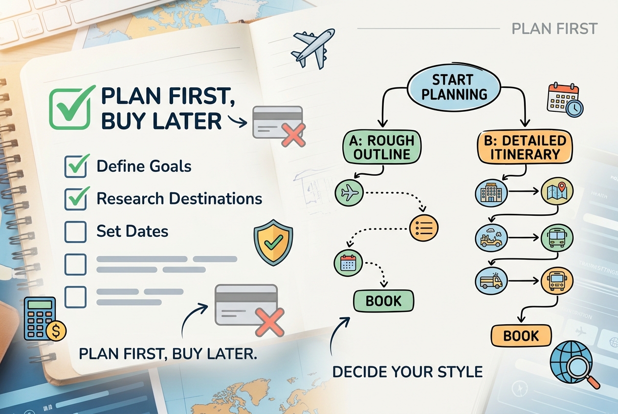 Book Nothing for Your Trip Until the Plan Exists