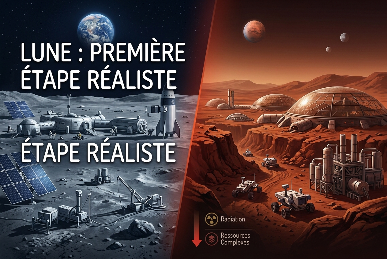 Les colonies martiennes font face à des obstacles plus importants liés aux radiations et aux ressources que les établissements lunaires