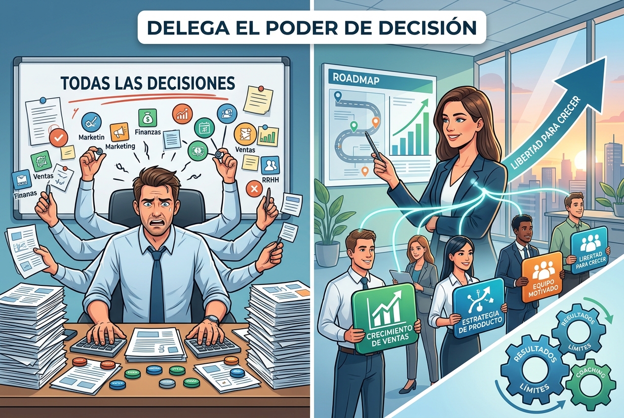 Los fundadores que no delegan decisiones limitan su propio crecimiento
