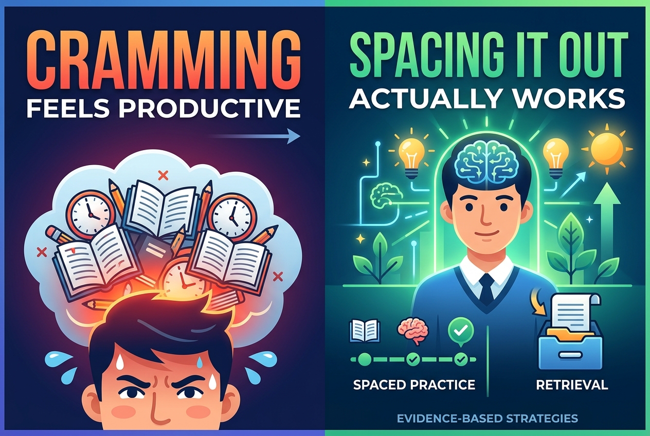 Cramming Feels Productive. Spreading It Out Actually Works