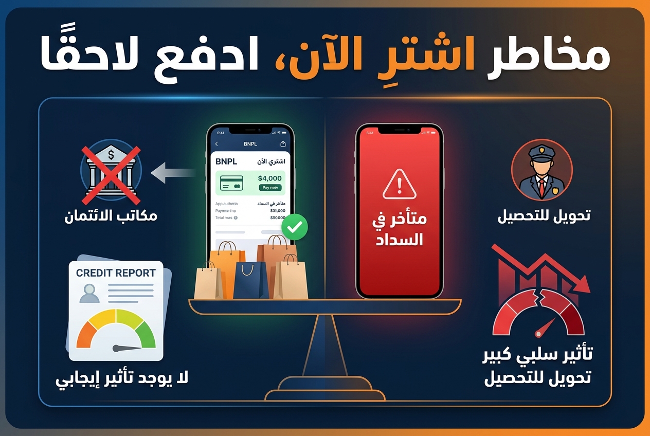 خدمة اشترِ الآن وادفع لاحقًا عادة لا تبني رصيدك الائتماني إلا عند تأخرك في السداد