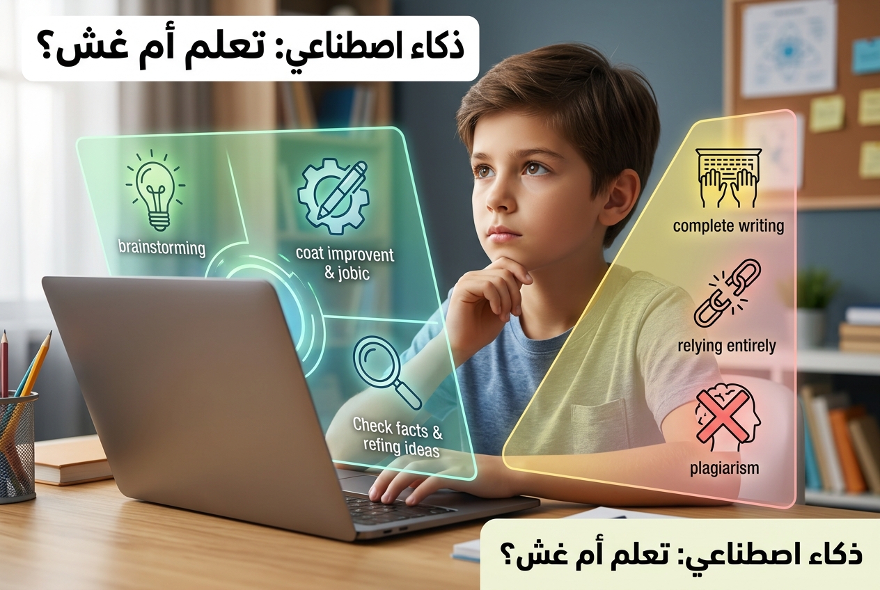 متى يساعد الذكاء الاصطناعي طفلك على التعلم ومتى يُعد غشًا؟
