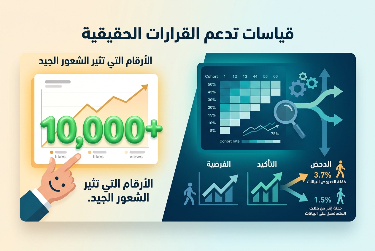 التركيز على المقاييس التي تدعم القرارات الحقيقية، وليس الأرقام التي تثير الشعور الجيد فقط