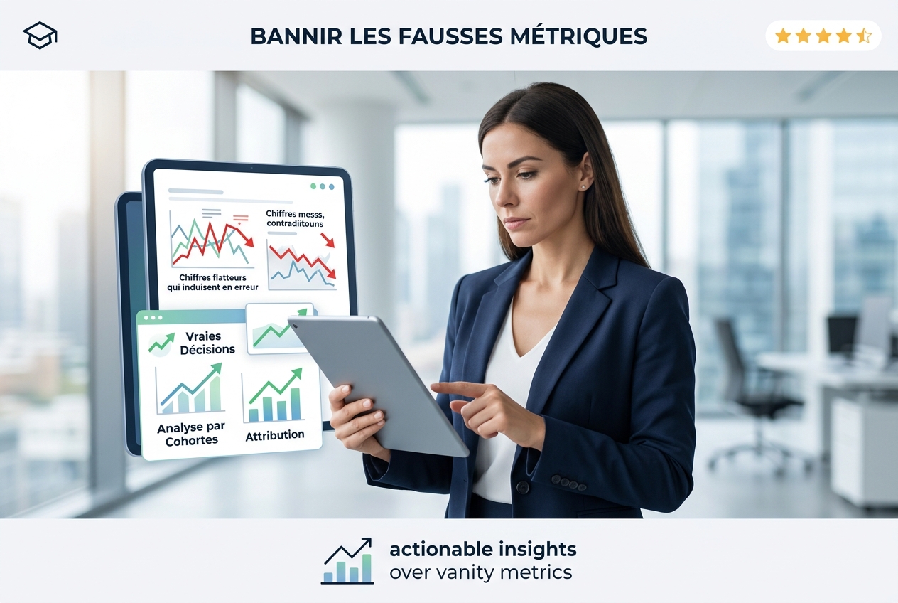 Concentrez-vous sur les indicateurs qui guident de vraies décisions, pas seulement sur des chiffres flatteurs