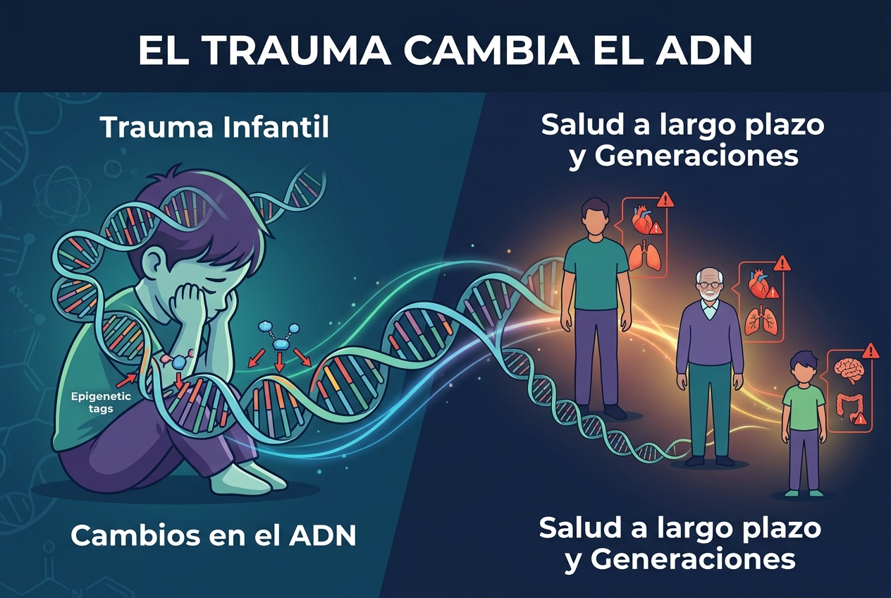 El trauma infantil cambia el ADN y la salud a lo largo de generaciones