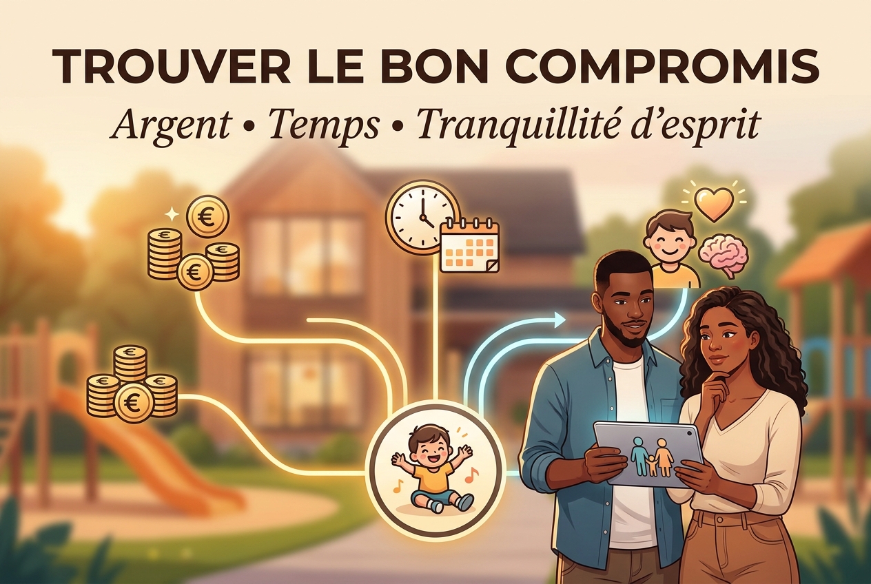 Choisir une garde d'enfants signifie faire des compromis entre argent, temps et tranquillité d'esprit