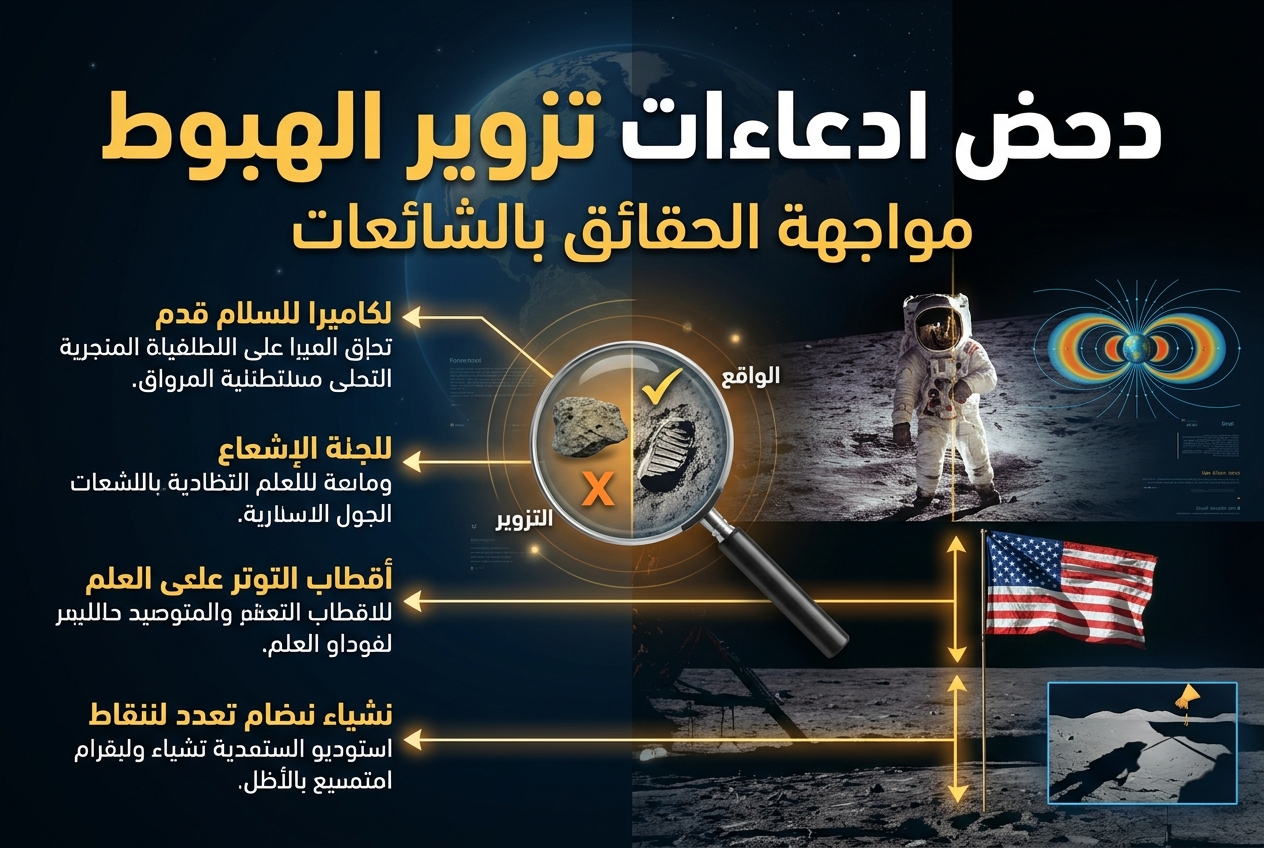 كل ادعاء تزوير لهبوط القمر يلقى رده