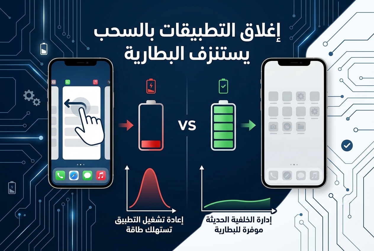 إغلاق التطبيقات بالسحب قد يستنزف بطاريتك