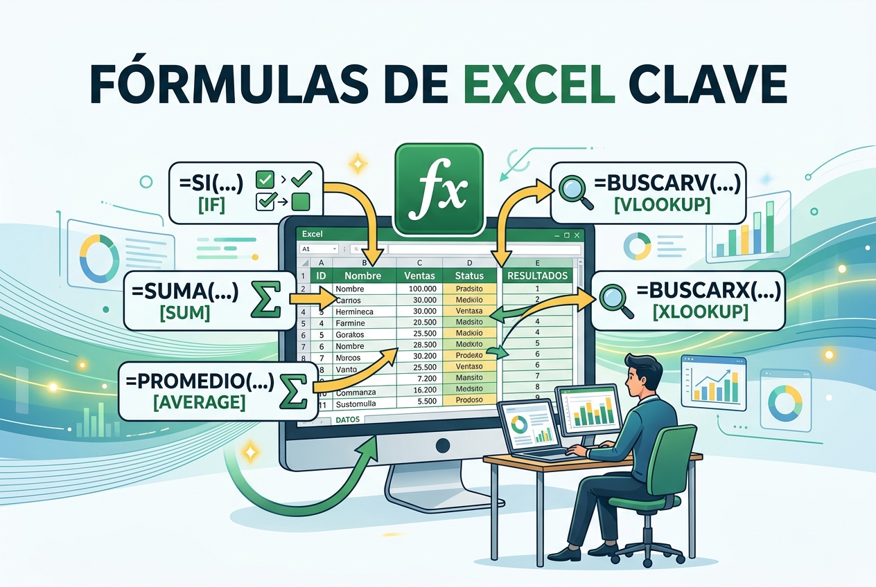 Fórmulas Esenciales de Excel para Tareas Diarias con Datos