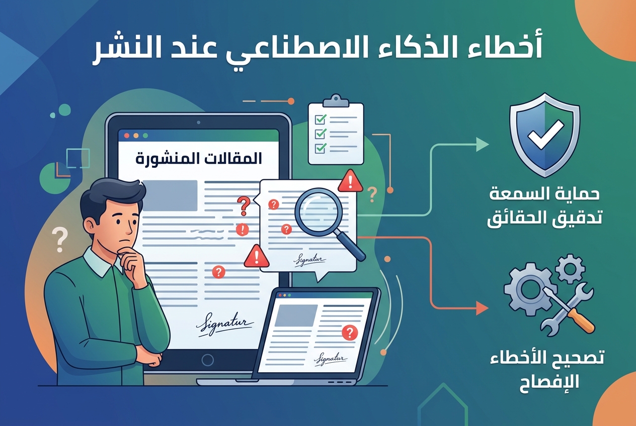 من يملك أخطاء الذكاء الاصطناعي عندما تُنشر المقالات باسمك؟
