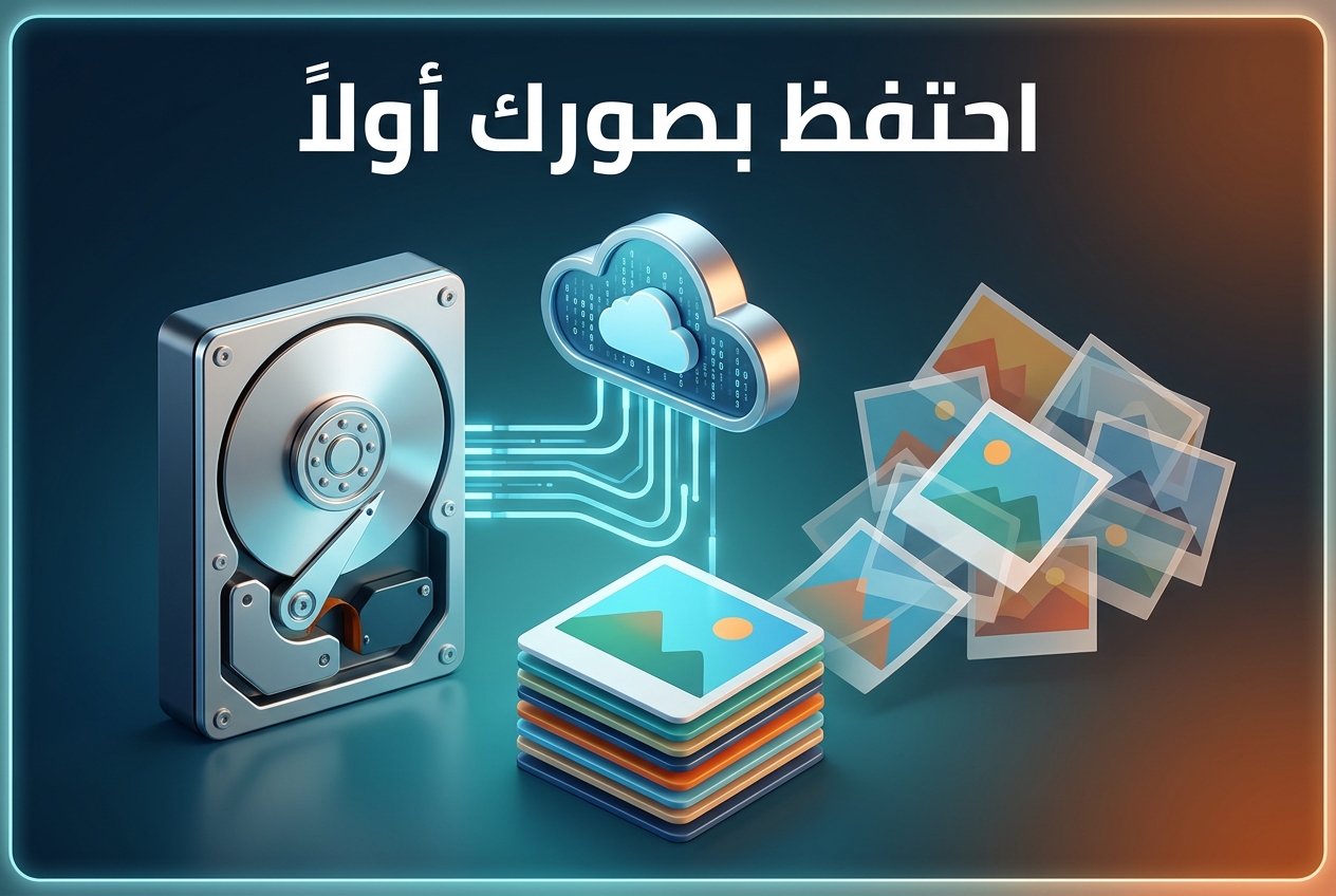 قم بعمل نسخة احتياطية لصورك قبل محاولة تنظيمها