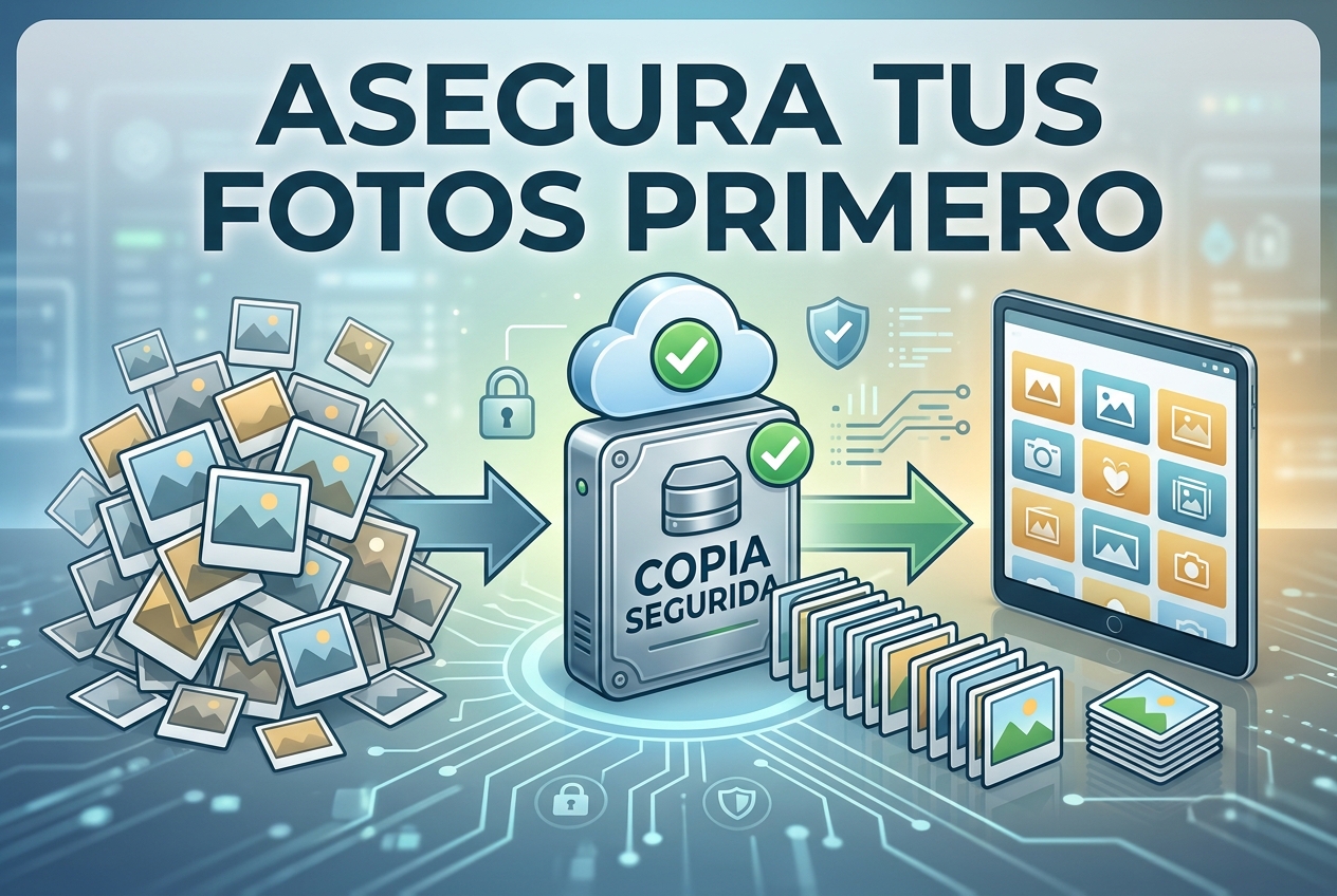 Haz una copia de seguridad de tus fotos antes de intentar organizarlas