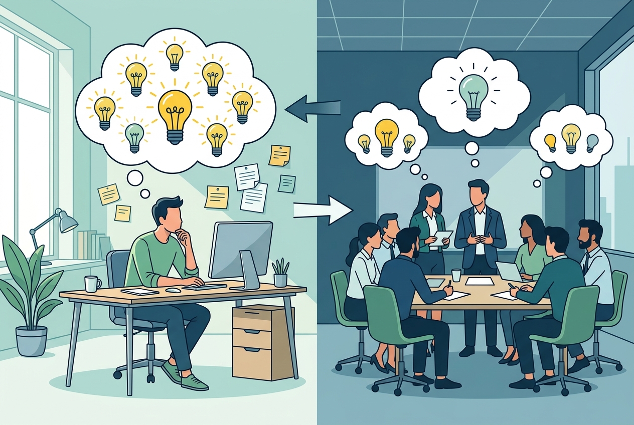 Working Alone May Beat Group Brainstorming for Ideas