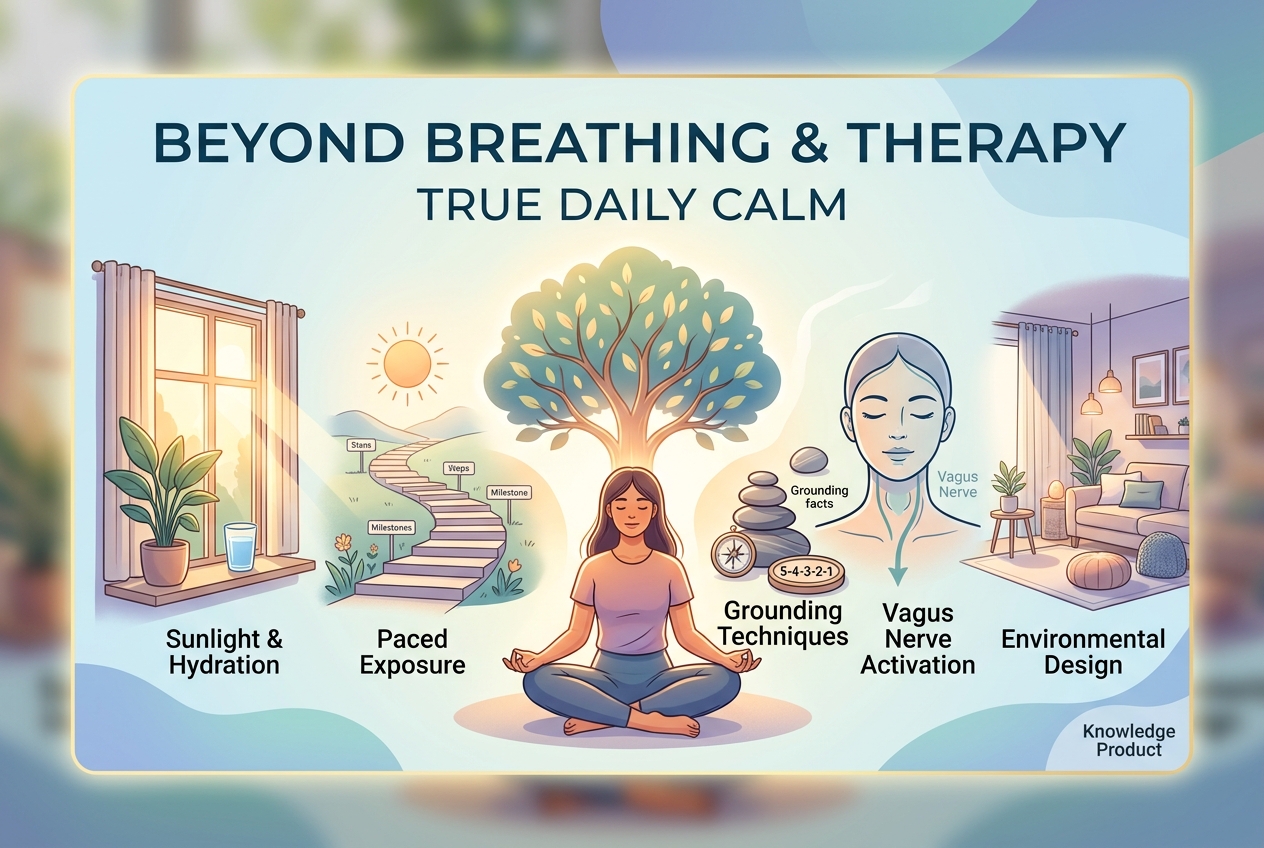 Ce qui apaise vraiment l'anxiété quotidienne au-delà de la respiration et de la thérapie