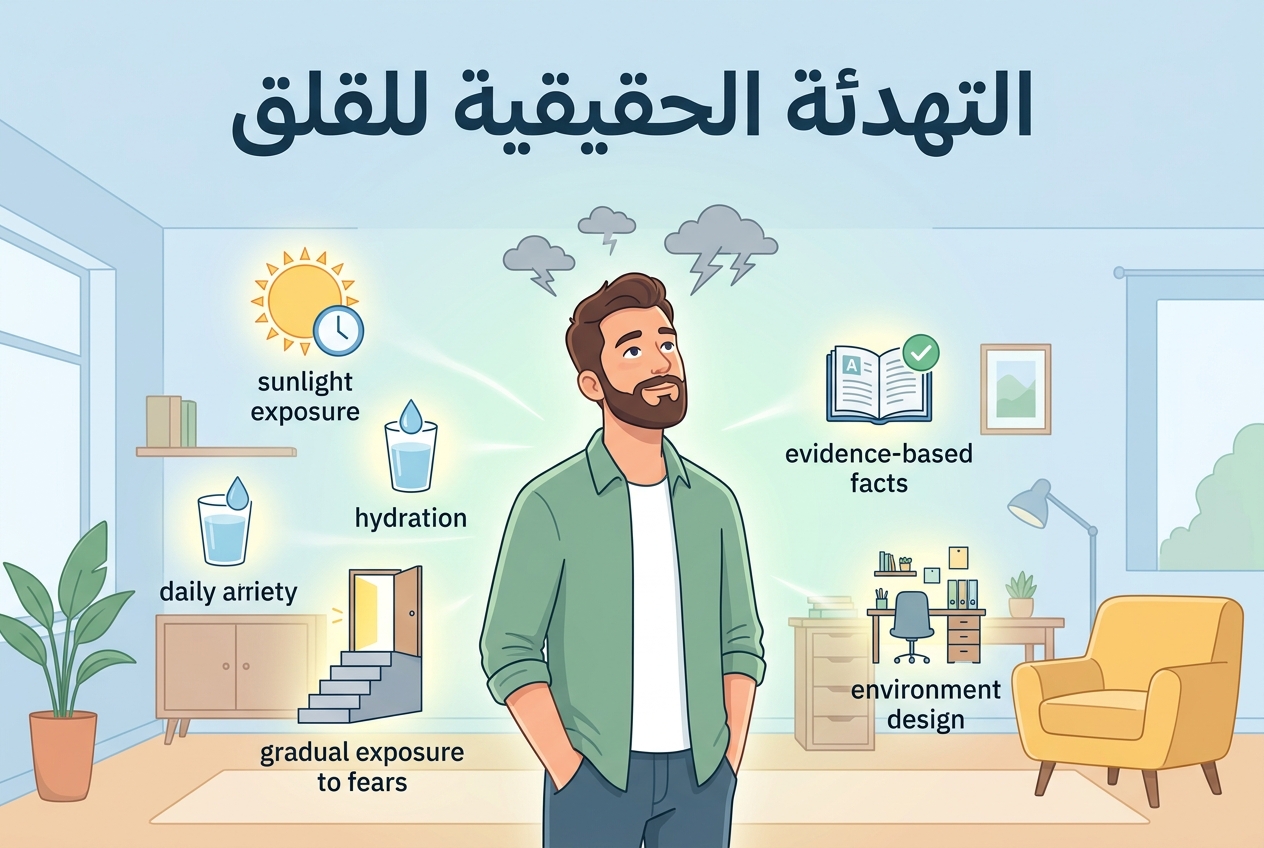 ما الذي يهدئ القلق اليومي حقًا beyond التنفس والعلاج؟
