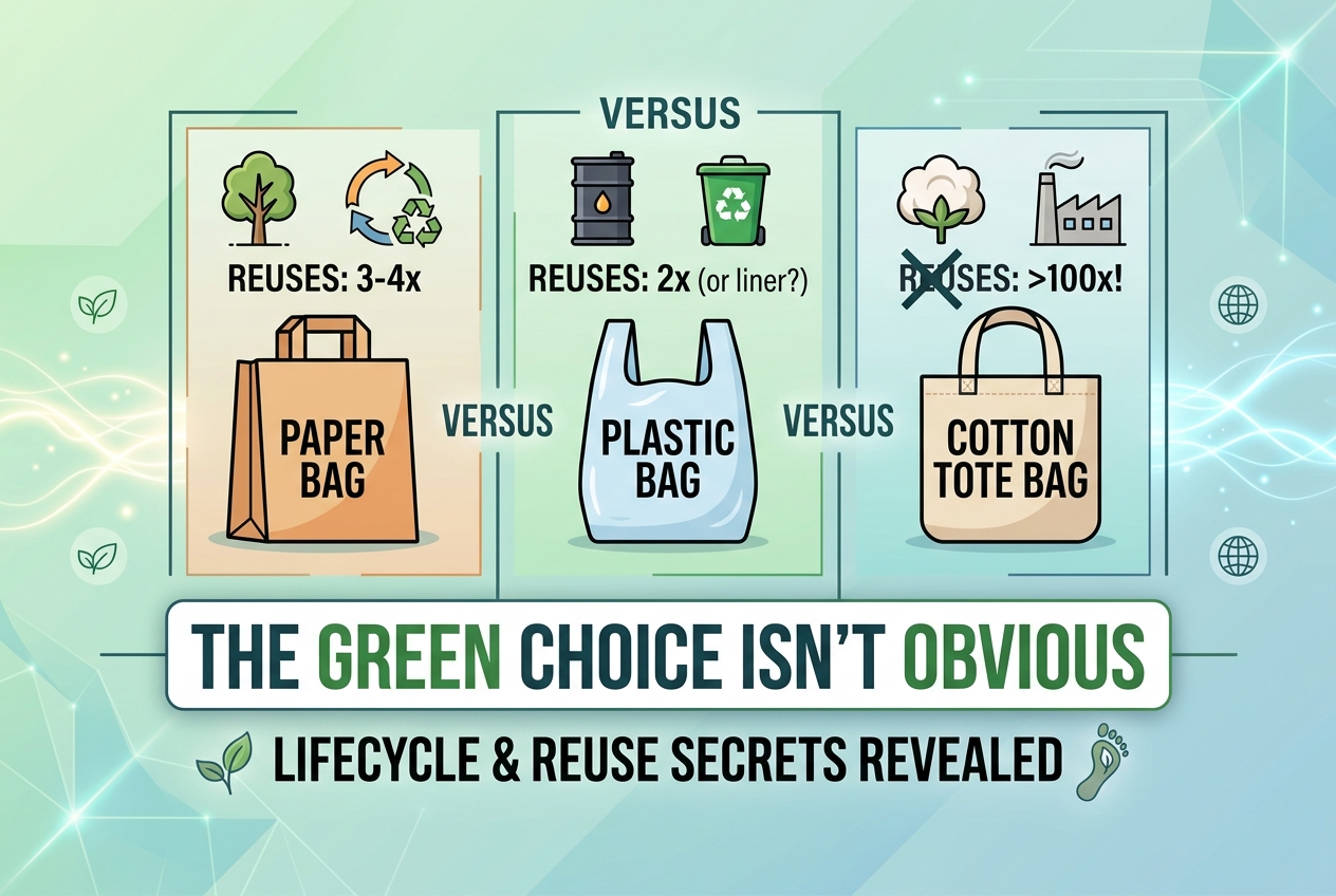 Paper, Plastic, or Cotton? The Green Choice Isn't Obvious